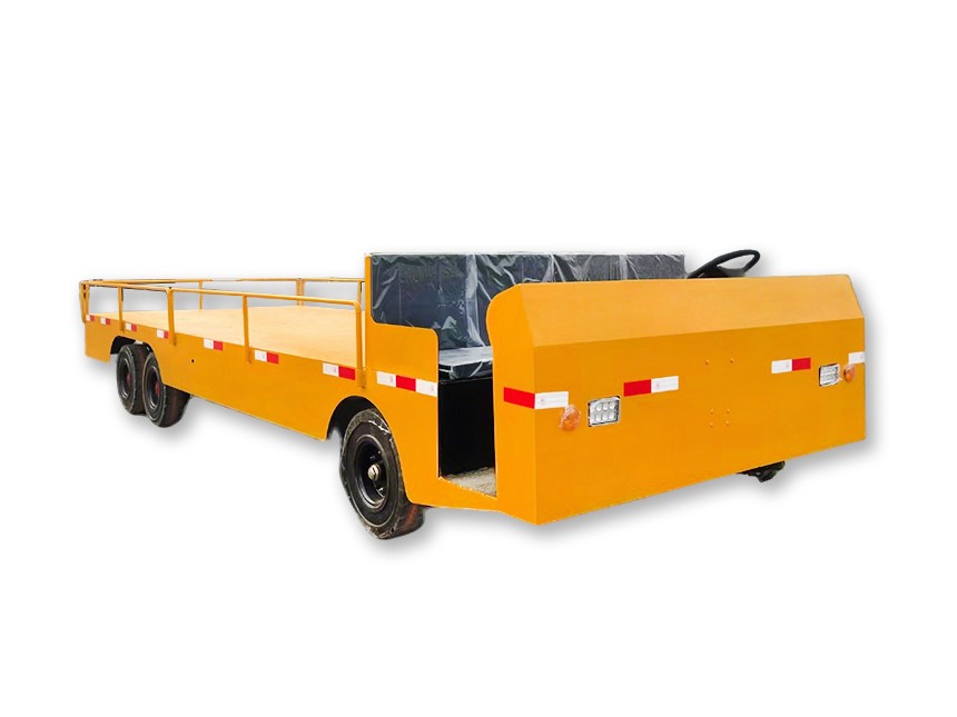 Battery-Powered Electric Flatbed Truck for Indoor Industrial Logistics